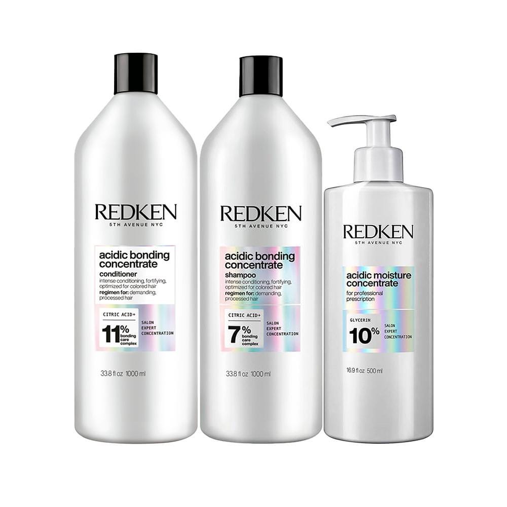 Kit Redken Acidic Bonding Concentrate Profissional - Shampoo e Condicioandor e Tratamento