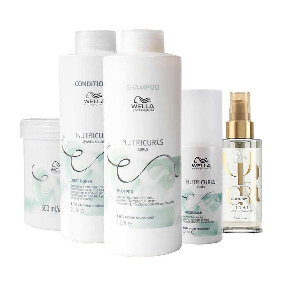 Kit Wella Professionals Nutricurls Light Profissional - 5 Produtos