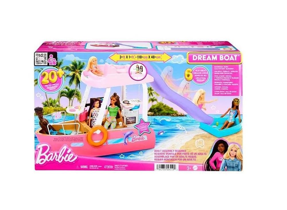Barbie Barco com Piscina e Tobogã - HJV37 - Mattel