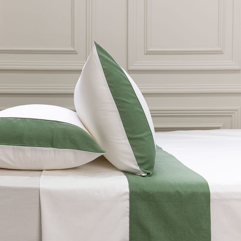 Jogo de cama linen vert - casal