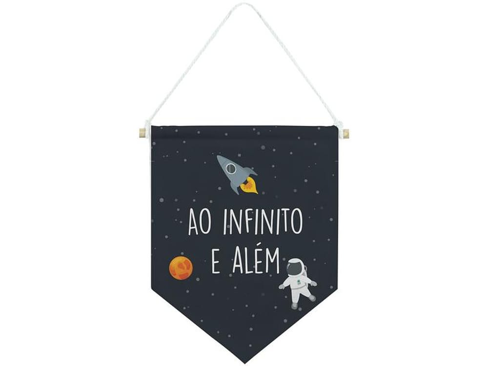 Flâmula Decorativa Infantil 30x33cm - Design Up Living Astronauta Ao Infinito