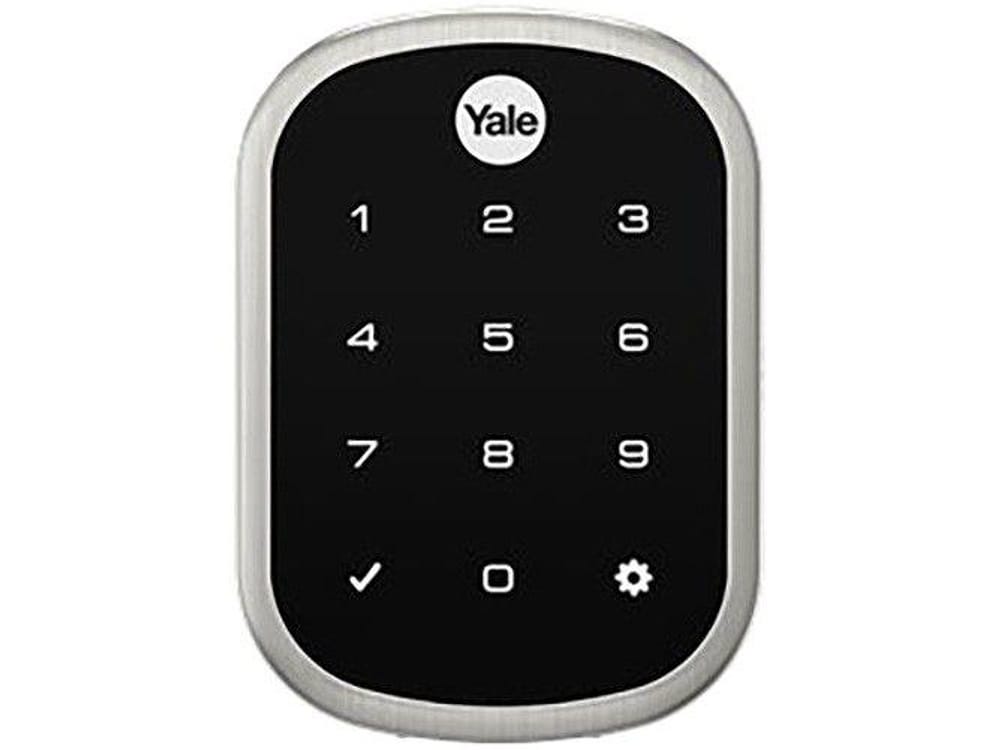 Fechadura Digital Yale YRD 256 com Senha - Interna de Embutir Preta Compatível com Alexa