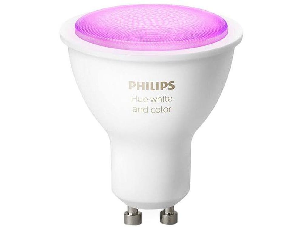 Lâmpada Inteligente Philips Hue GU10 RGB - Dimerizável 6W Wi-Fi compatível com Alexa