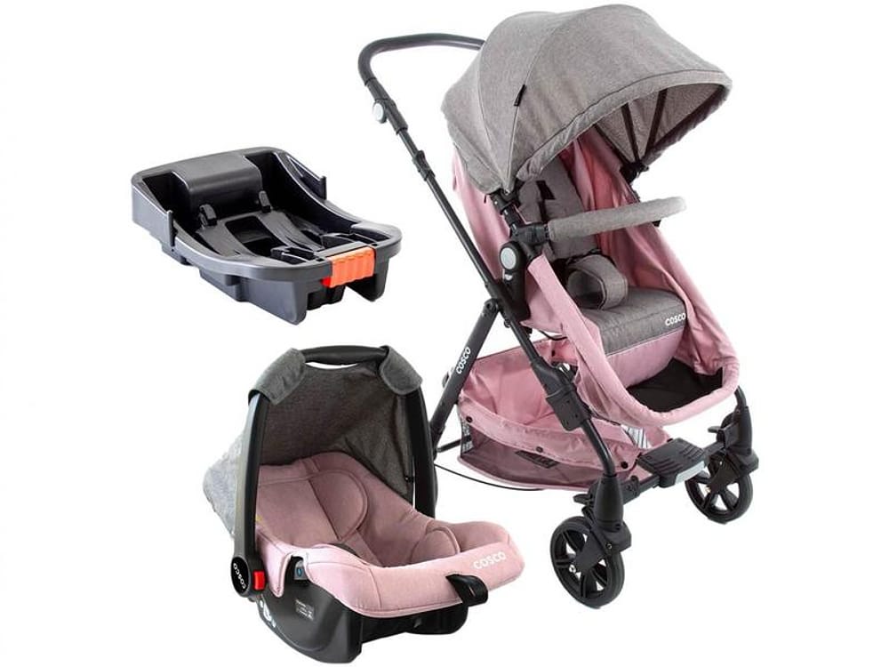 Carrinho de Bebê com Bebê Conforto Cosco - Travel System Poppy Trio 0 a 15kg