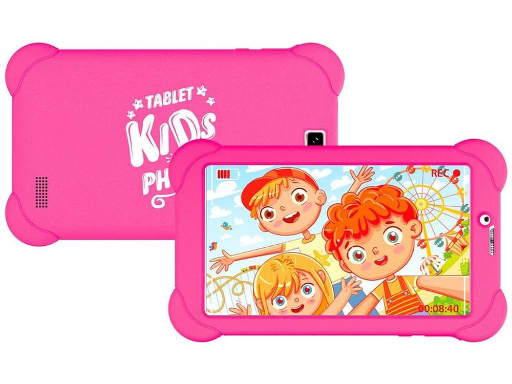 Tablet Infantil Philco PTB7RSG3G KIDS com Capa 7” 3G Wi-Fi 16GB Android 9 Quad-Core Câm. 5MP