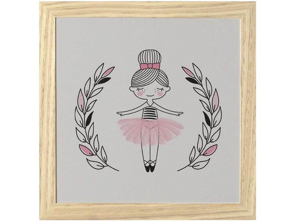 Quadro Decorativo Bailarina 23,5x23,5cm - Design Up Living