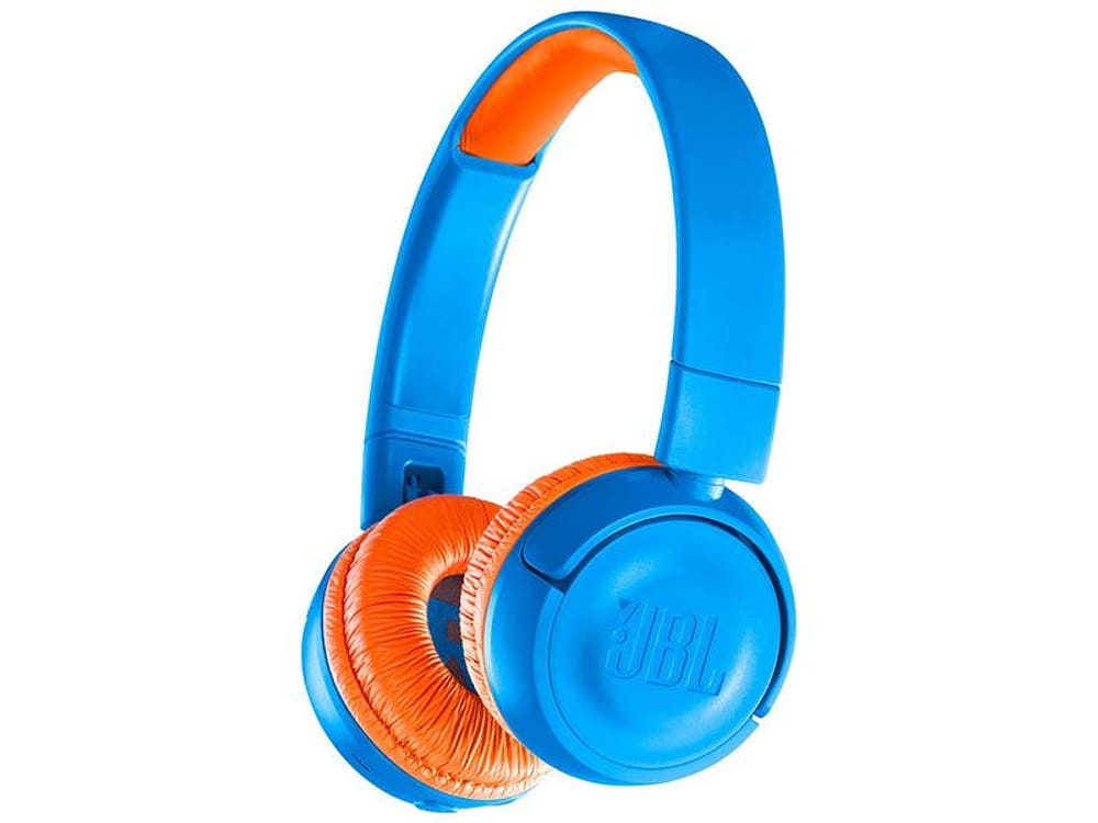 Headphone/Fone de Ouvido Bluetooth JBL com Microfone Infantil Azul e Laranja JR300BT
