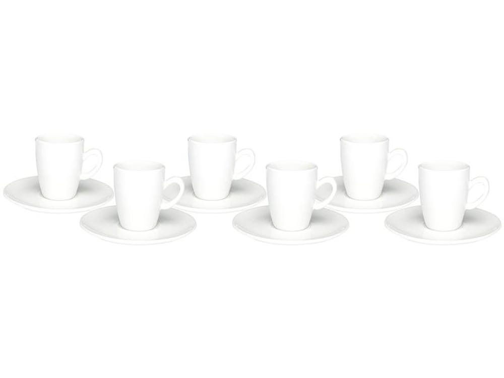 Jogo de Xícaras de Café Porcelana 75ml Oxford - Expresso Branco 6 Peças