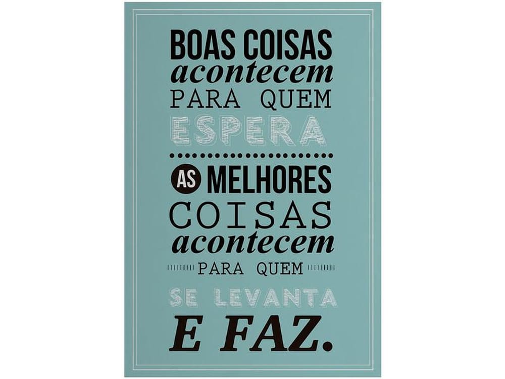 Placa Decorativa MDF Boas Coisas 20x29cm - Design Up Living