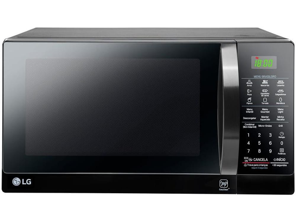 Micro-ondas LG 30L Solo com Grill MH7097AR - Preto