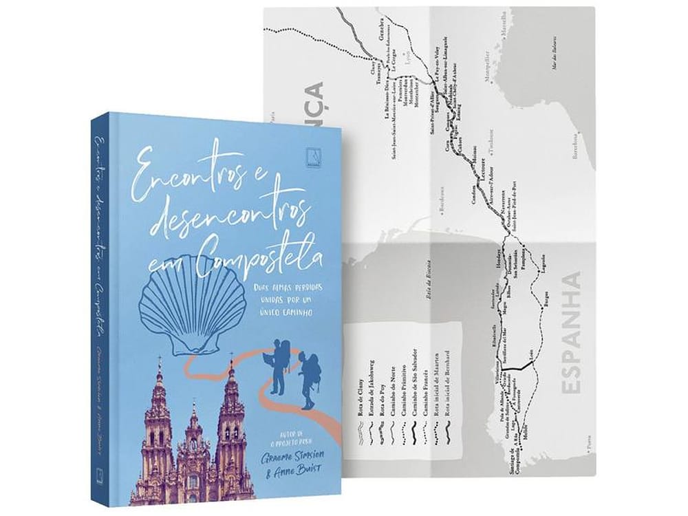 Livro Encontros e Desencontros em Compostela com Mapa Exclusivo