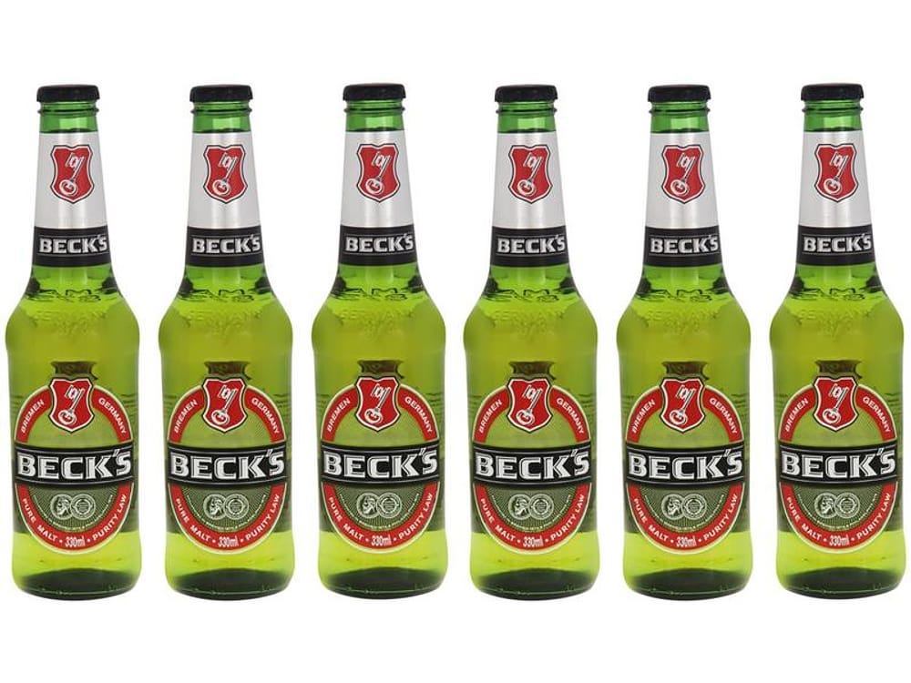 Cerveja Becks Bremen Germany Puro Malte 6 Unidades Long Neck 330ml