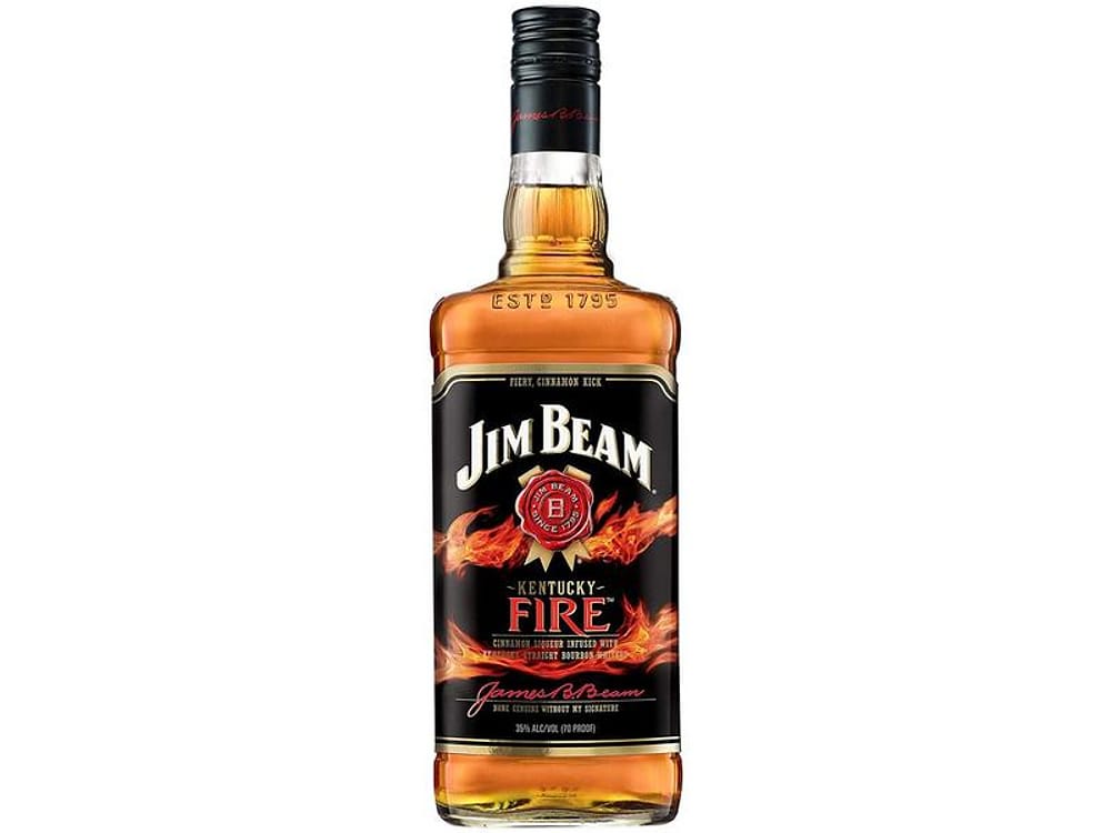 Whisky Jim Beam Fire 4 anos Bourbon Americano 1L