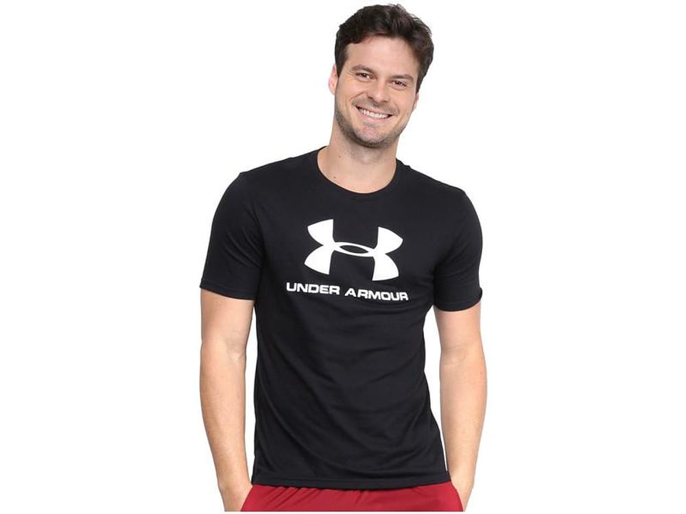 Camiseta Under Armour Sportstyle Masculina - Preto e Branco