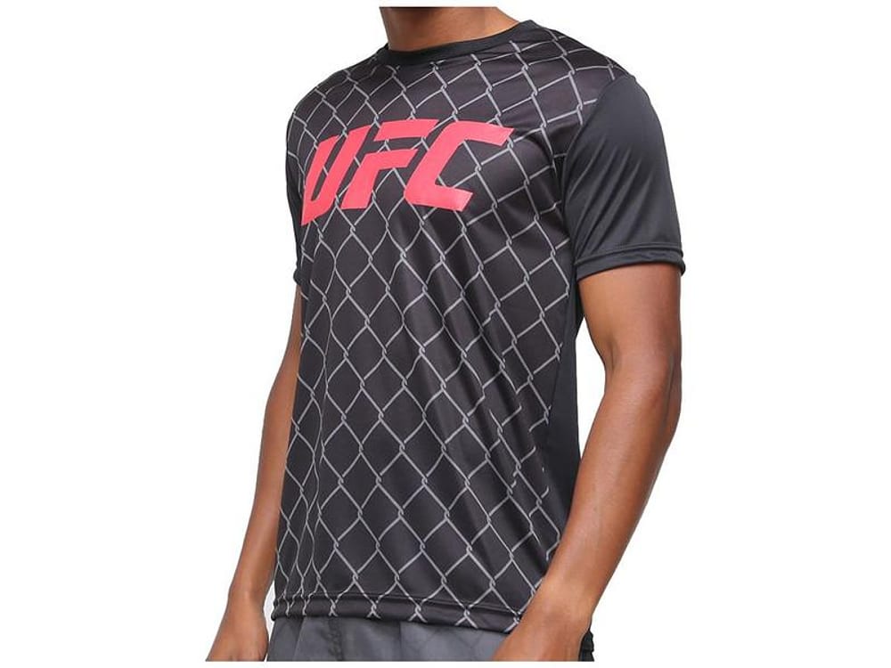 Camiseta UFC Ring Masculina Manga Curta Preta
