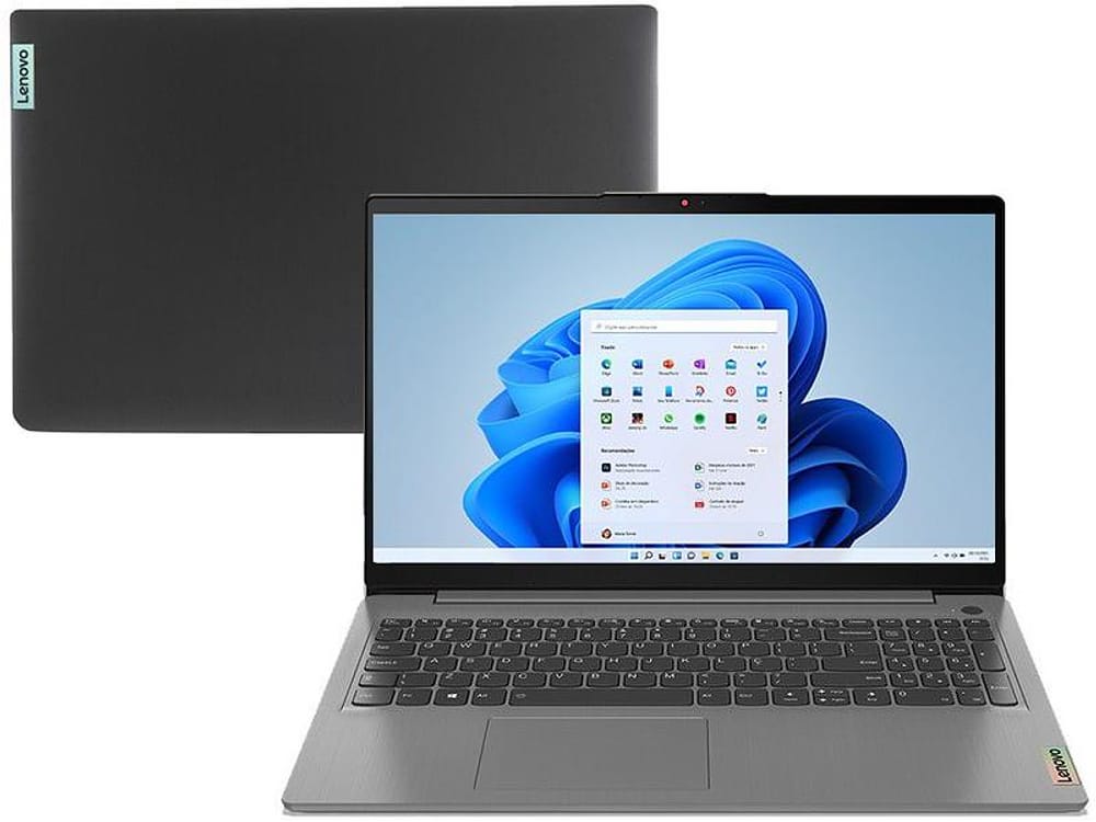 Notebook Lenovo Ideapad 3i Intel Core i3 4GB 256GB SSD 15,6” Full HD Windows 11 82MD000ABR