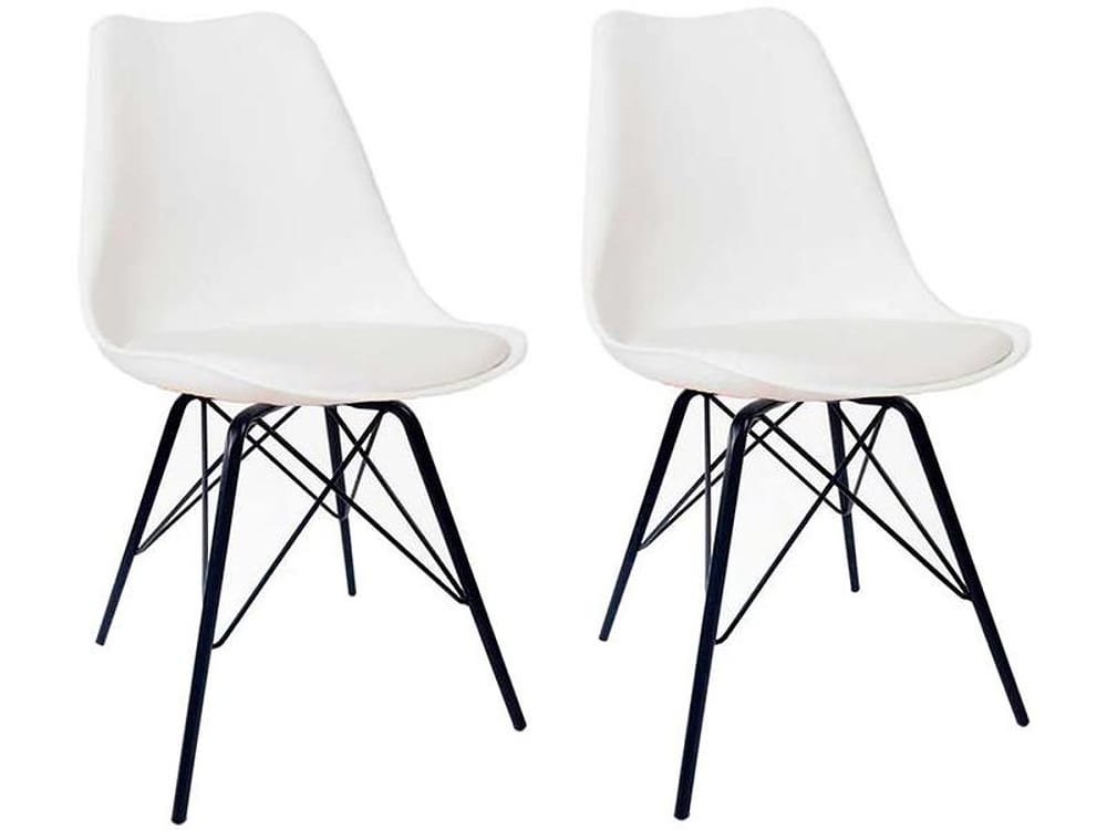 Jogo de Cadeiras de Polipropileno Estofada - Empório Tiffany Saarinen Tower 2 Peças