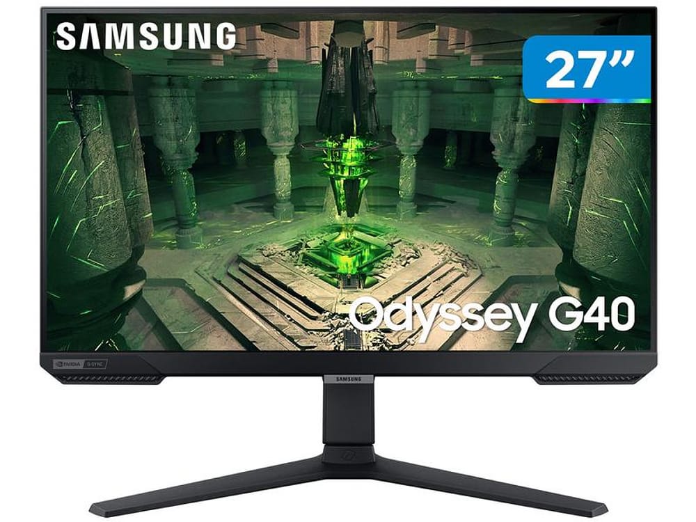 Monitor Gamer Samsung Série G40 Odyssey 27” - Full HD 240Hz 1ms Display Port HDMI FreeSync