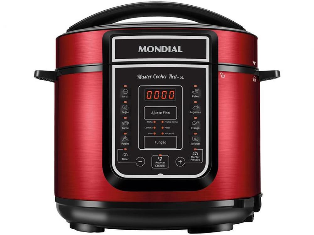 Panela de Pressão Elétrica Digital Mondial 5L 900W Master Cooker Red PE-39