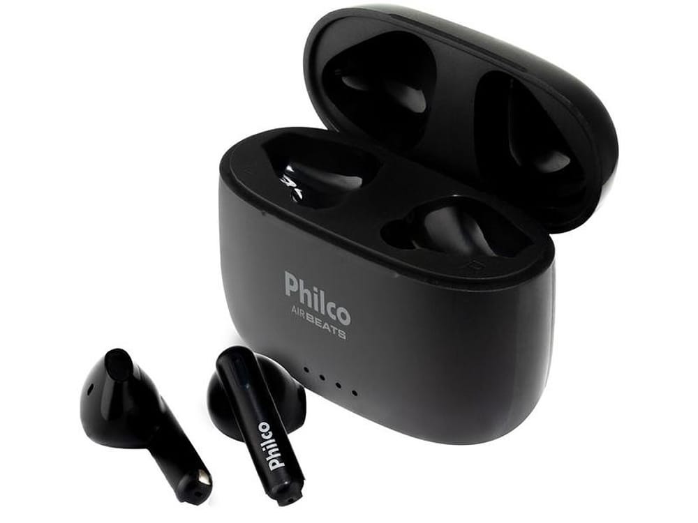 Fone de Ouvido Bluetooth Esportivo Air Beats - Intra-auricular com Microfone Preto