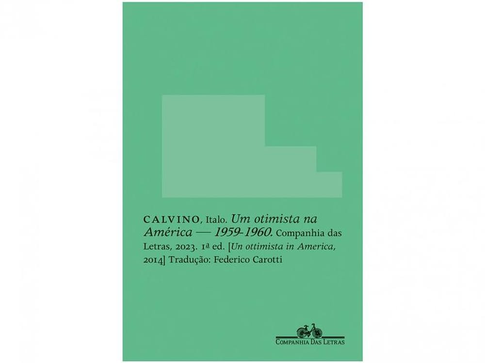 Livro Um Otimista na América Italo Calvino
