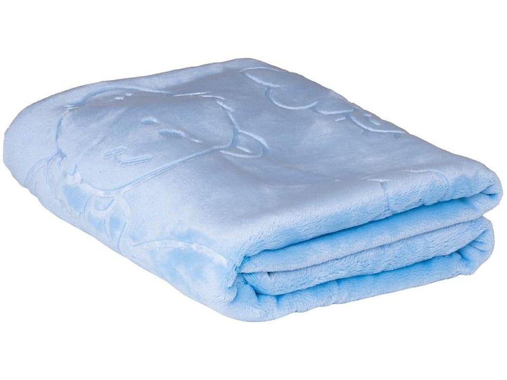 Cobertor Infantil para Berço Jolitex Microfibra Relevo Touch Texture Azul
