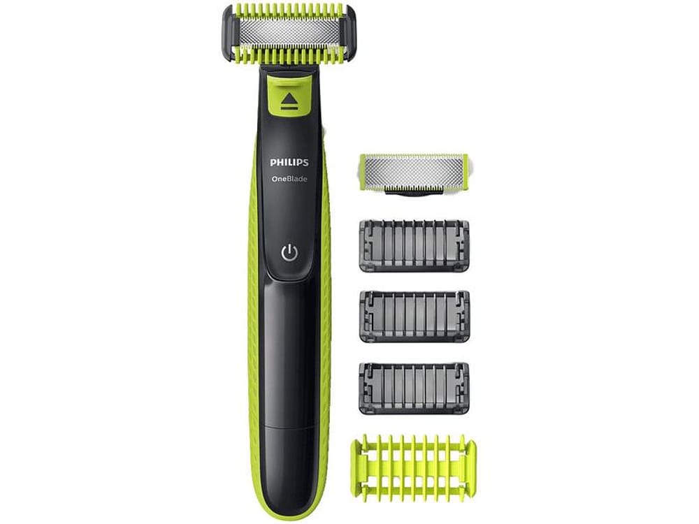 Barbeador Elétrico Philips OneBlade Male Grooming - Seco e Molhado 1 Velocidade com Acessórios