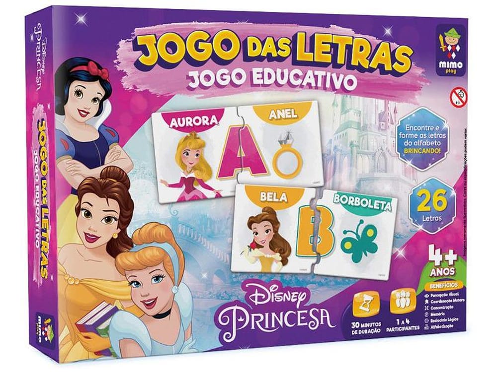 Jogo das Letras Princesas Disney Mimo Toys