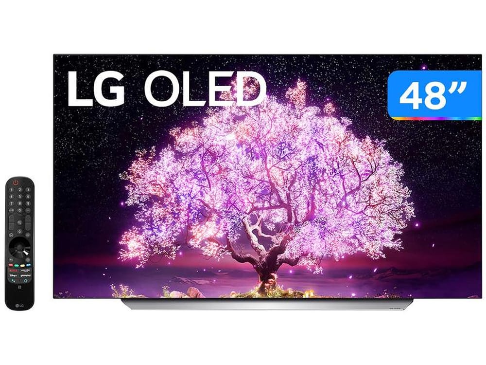 Smart TV 48” 4K UHD OLED LG OLED48C1 120Hz Wi-Fi e Bluetooth Alexa 4 HDMI 3 USB