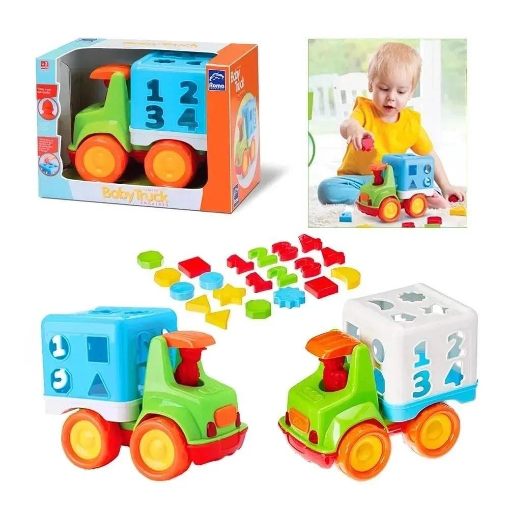 Carrinho Baby Truck Encaixes Cubo Azul - Roma