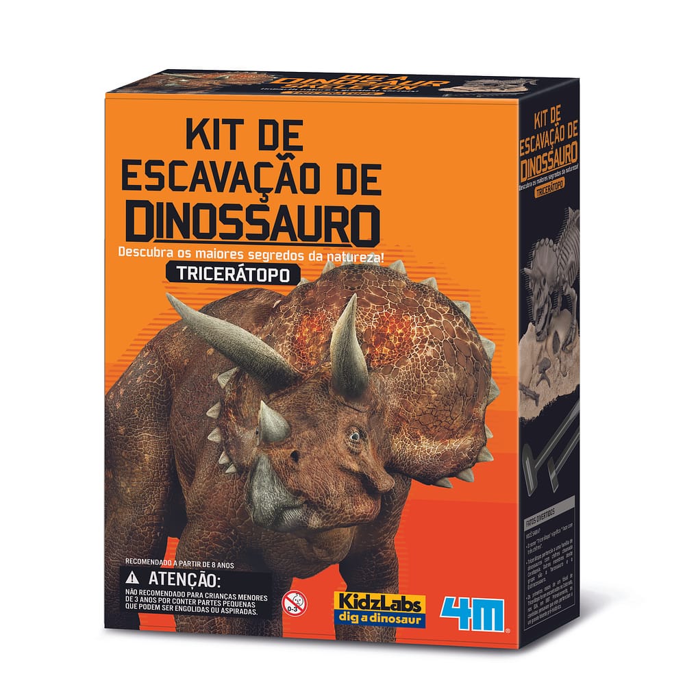 Kit de Escavação de Esqueleto - Triceratopo