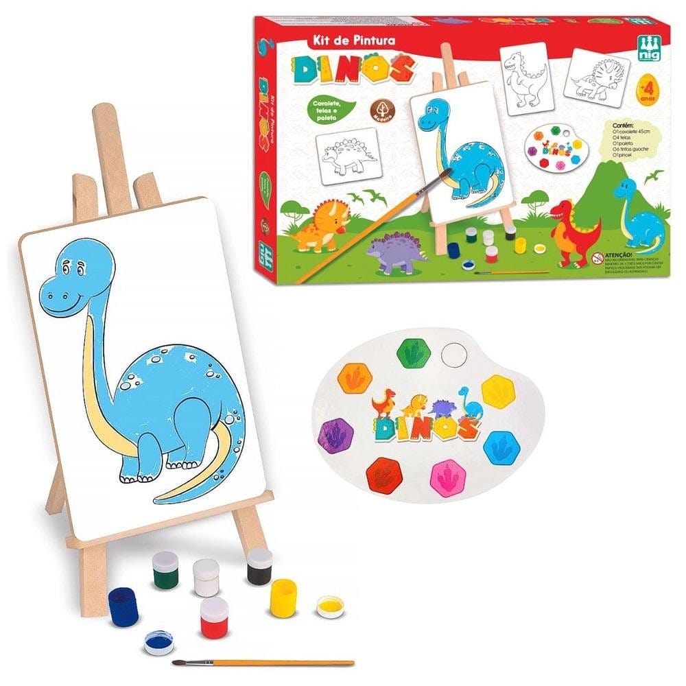 Kit de Pintura Infantil - Dinos - Nig