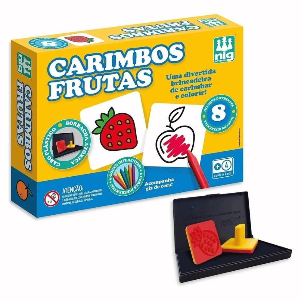 Carimbos Frutas - 8 peças - Nig
