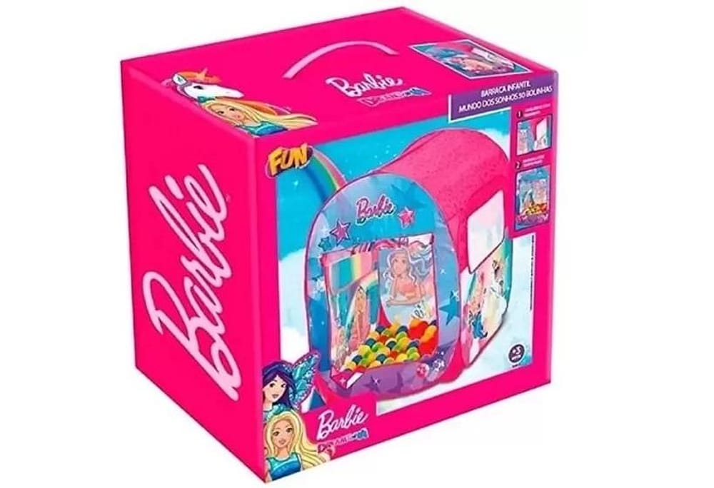 Barraca Infantil Barbie Mundo dos Sonhos 50 Bolinhas - Fun