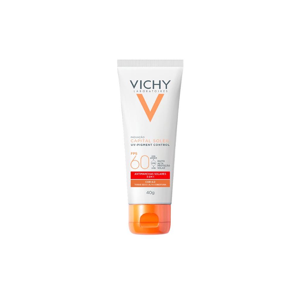 Vichy Capital Soleil UV-Pigment Control FPS60 4.0 Protetor Solar Facial Antimanchas 40g