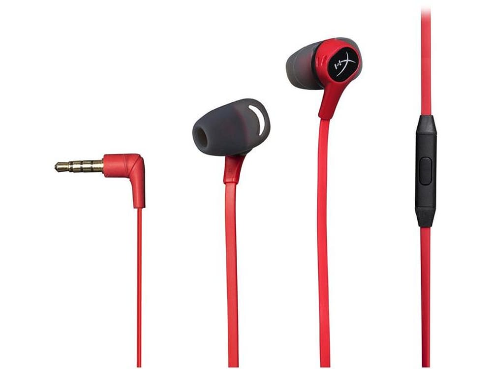 Fone de Ouvido HyperX Cloud Earbuds - Intra-auricular com Microfone Vermelho