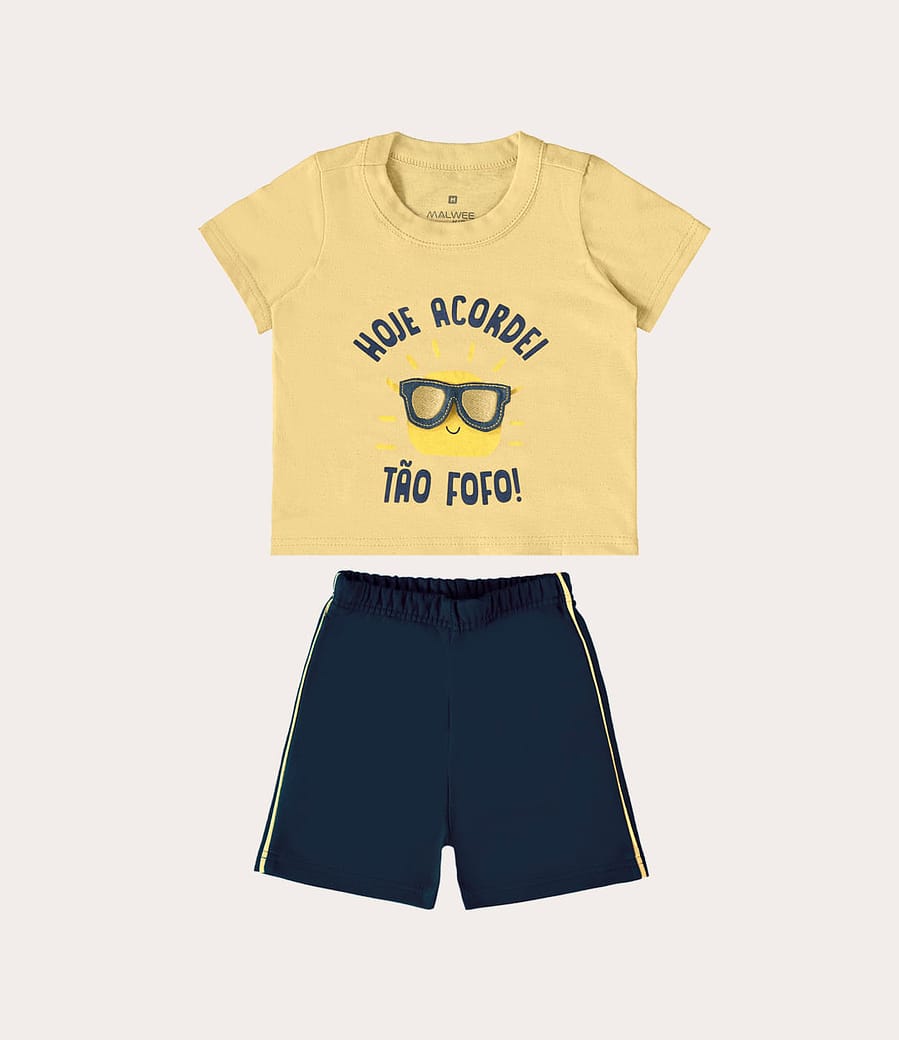 Conjunto Infantil Menino Em Moletinho Malwee Kids