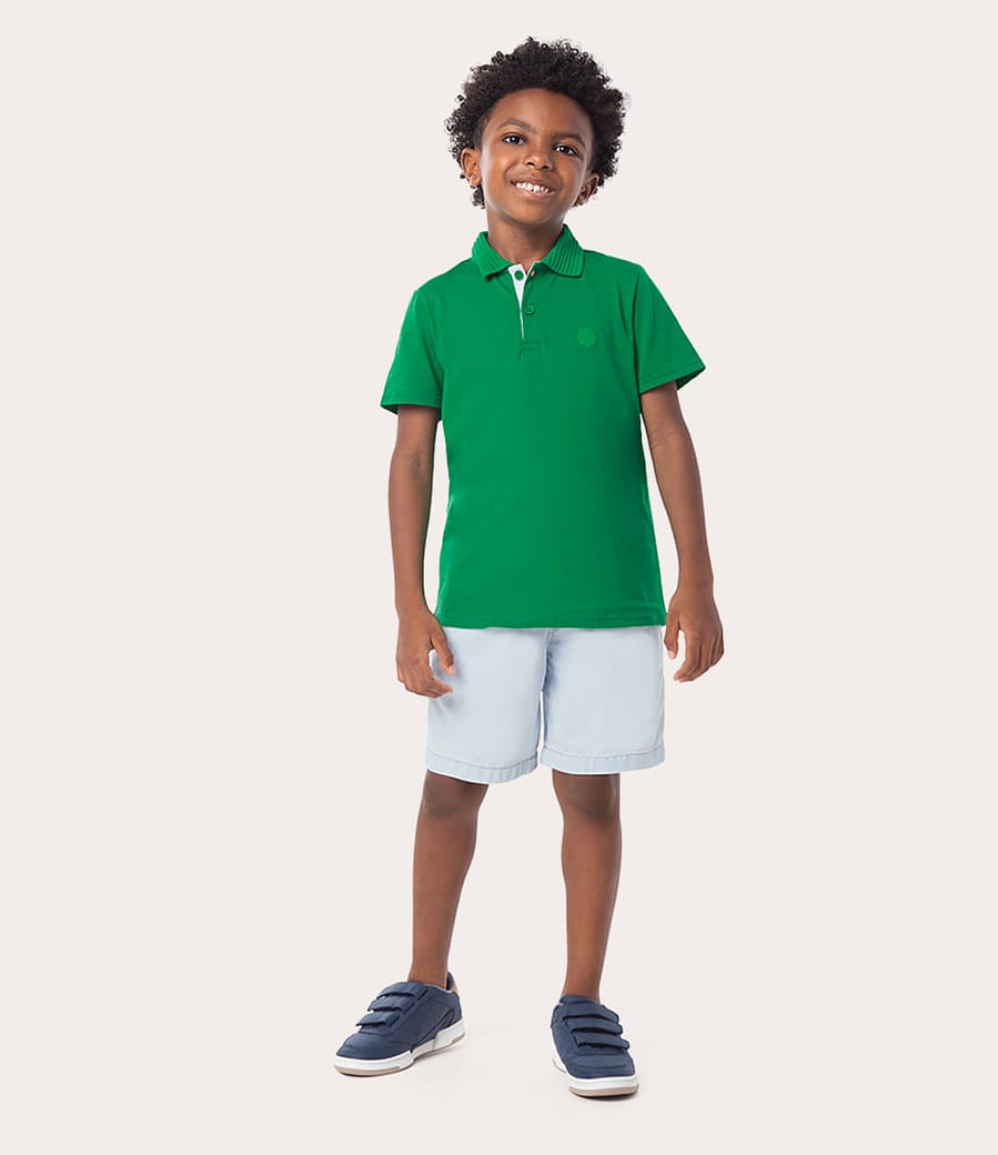 Conjunto Infantil Menino Camiseta e Bermuda Em Jeans Malwee Kids