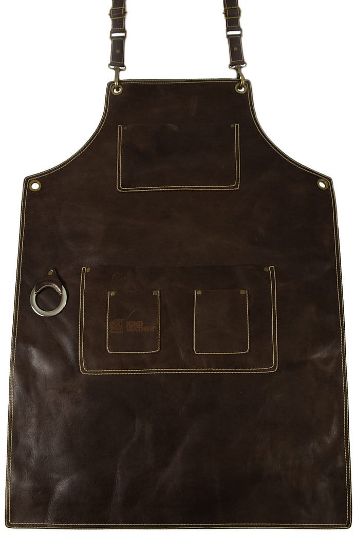 Avental de Couro Premium Kind Leather Marrom