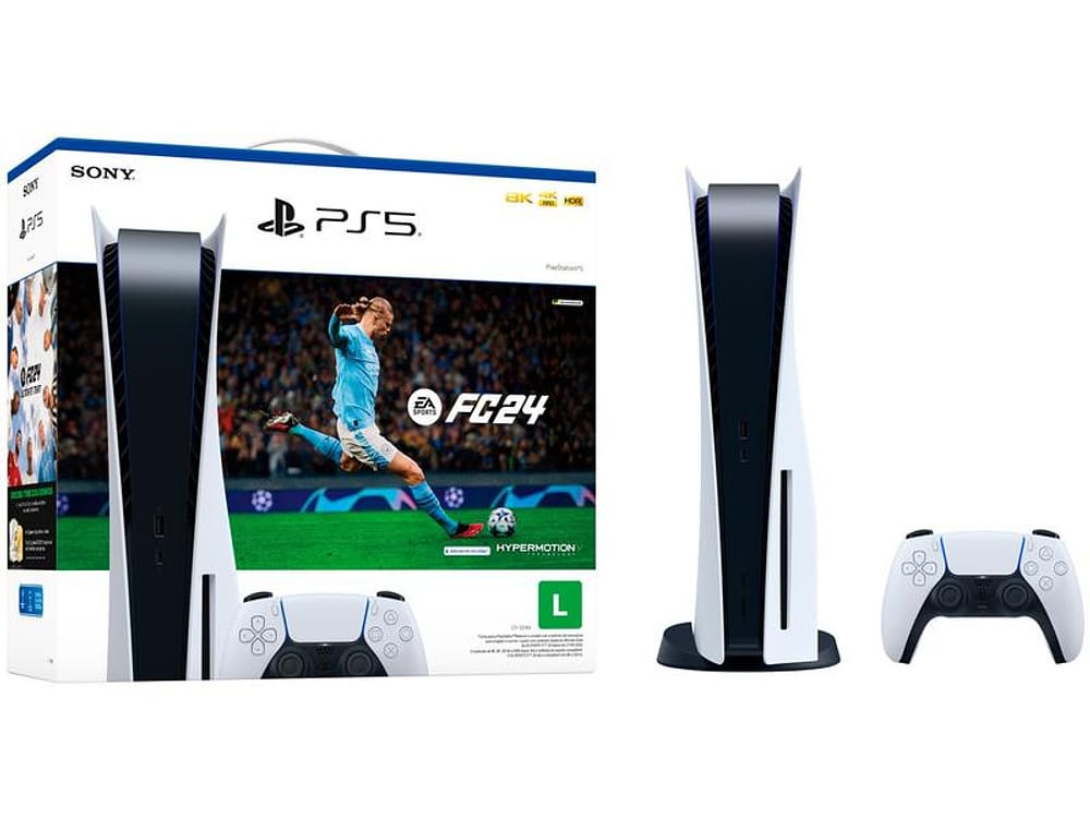 PlayStation 5 825GB + EA SPORTS FC 24 - Lançamento Pré-Venda