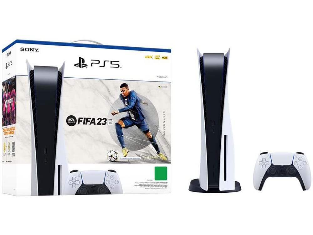 PlayStation 5 825GB 1 Controle Branco Sony com FIFA 23