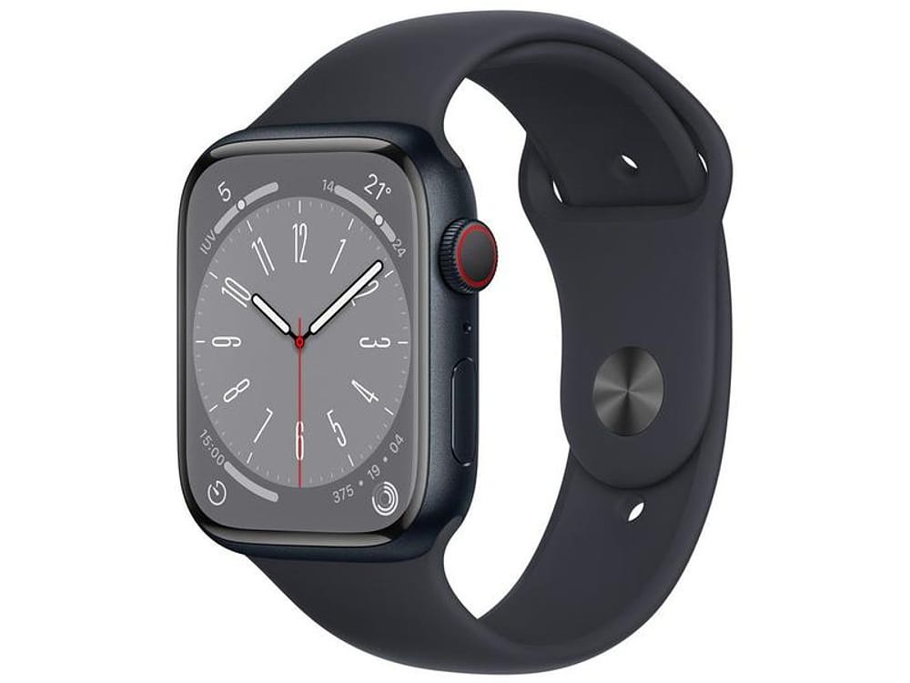 Apple Watch Series 8 45mm GPS + Cellular Caixa Meia-noite Alumínio Pulseira Esportiva