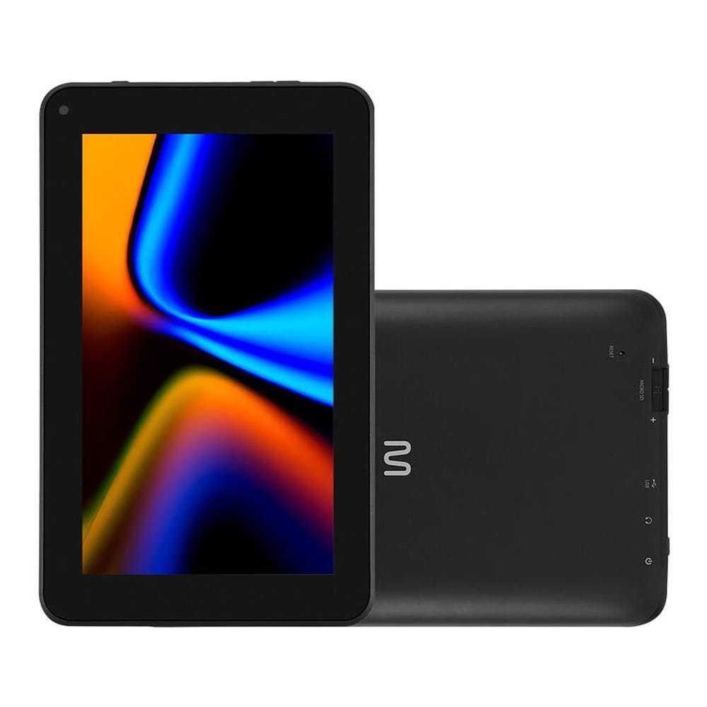 Tablet Multi M7 com Tela de 7" 64GB, Wi-fi, Android 13 (Go edition) e Processador Quad Core 4GB - Preto