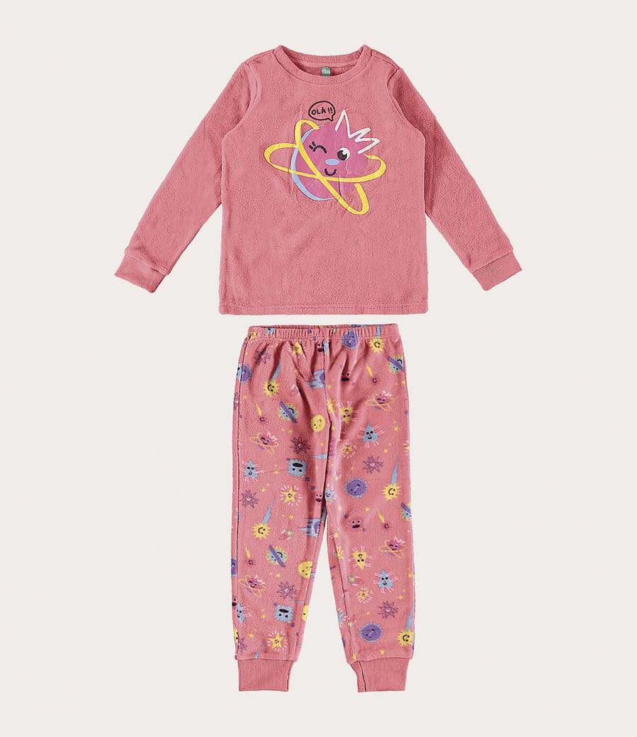 Pijama Infantil Menina Olá!! Em Soft Malwee Kids
