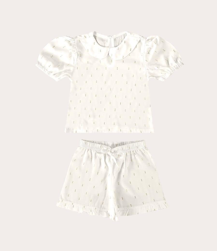 Conjunto Infantil Menina Blusa e Shorts Em Viscose Malwee Kids