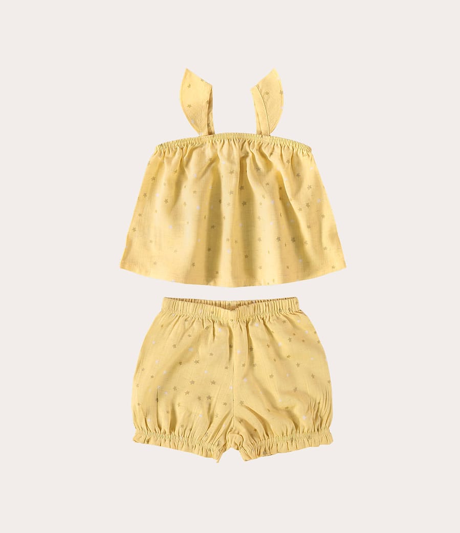 Conjunto Infantil Menina Regata Em Algodão e Shorts Em Viscolinho Malwee Kids