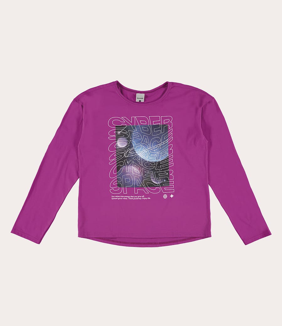 Blusa Menina Mullet Cyber Space Em Algodão Malwee Kids