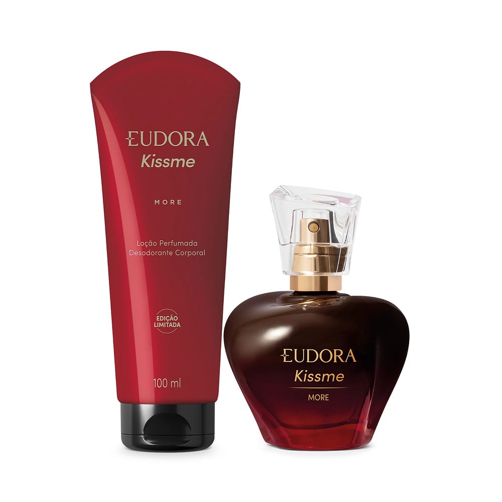 Eudora Kit Kiss Me More: Desodorante Colônia 50ml + Loção Corporal 100ml