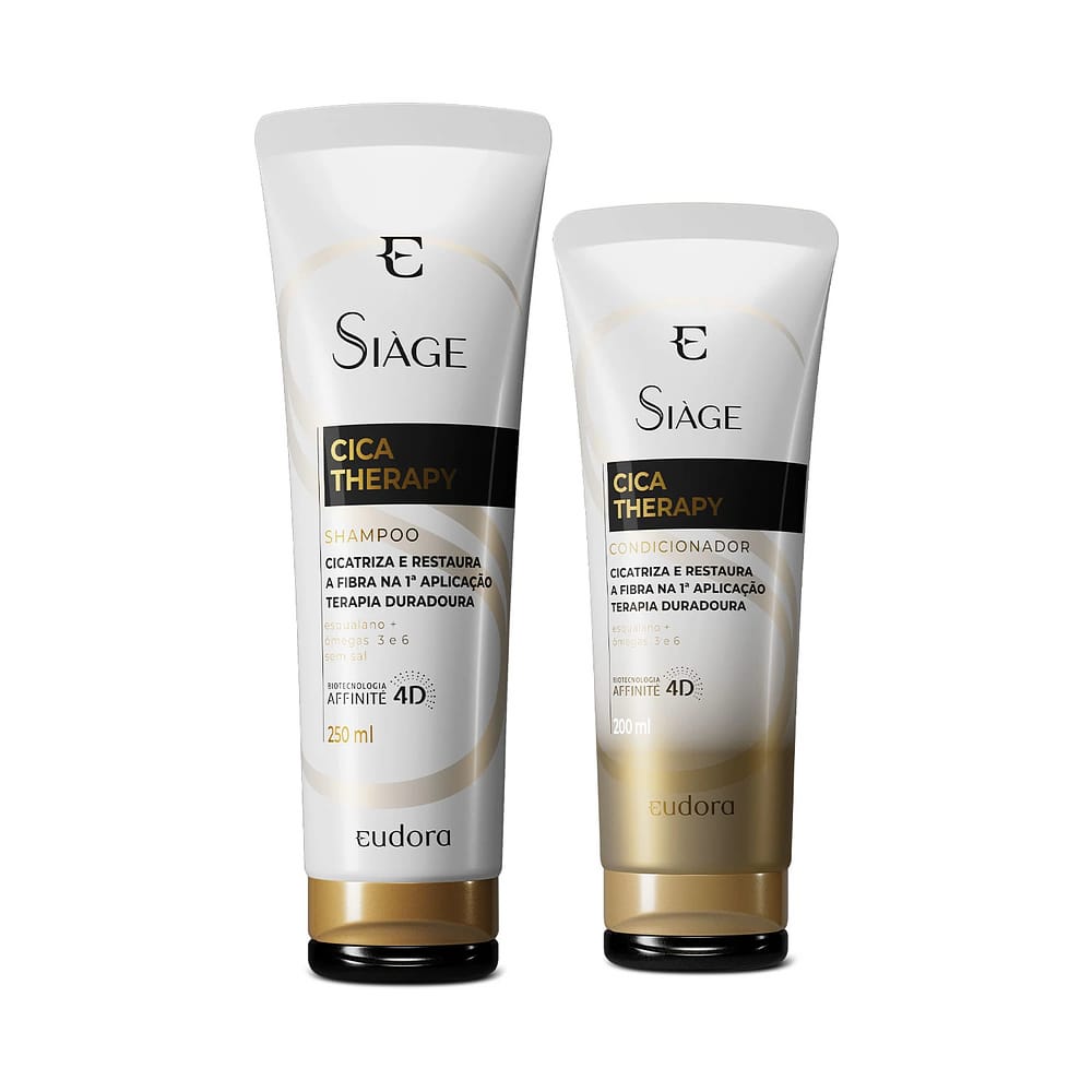 Eudora Kit Siàge Cica-Therapy: Shampoo 250ml + Condicionador 200ml
