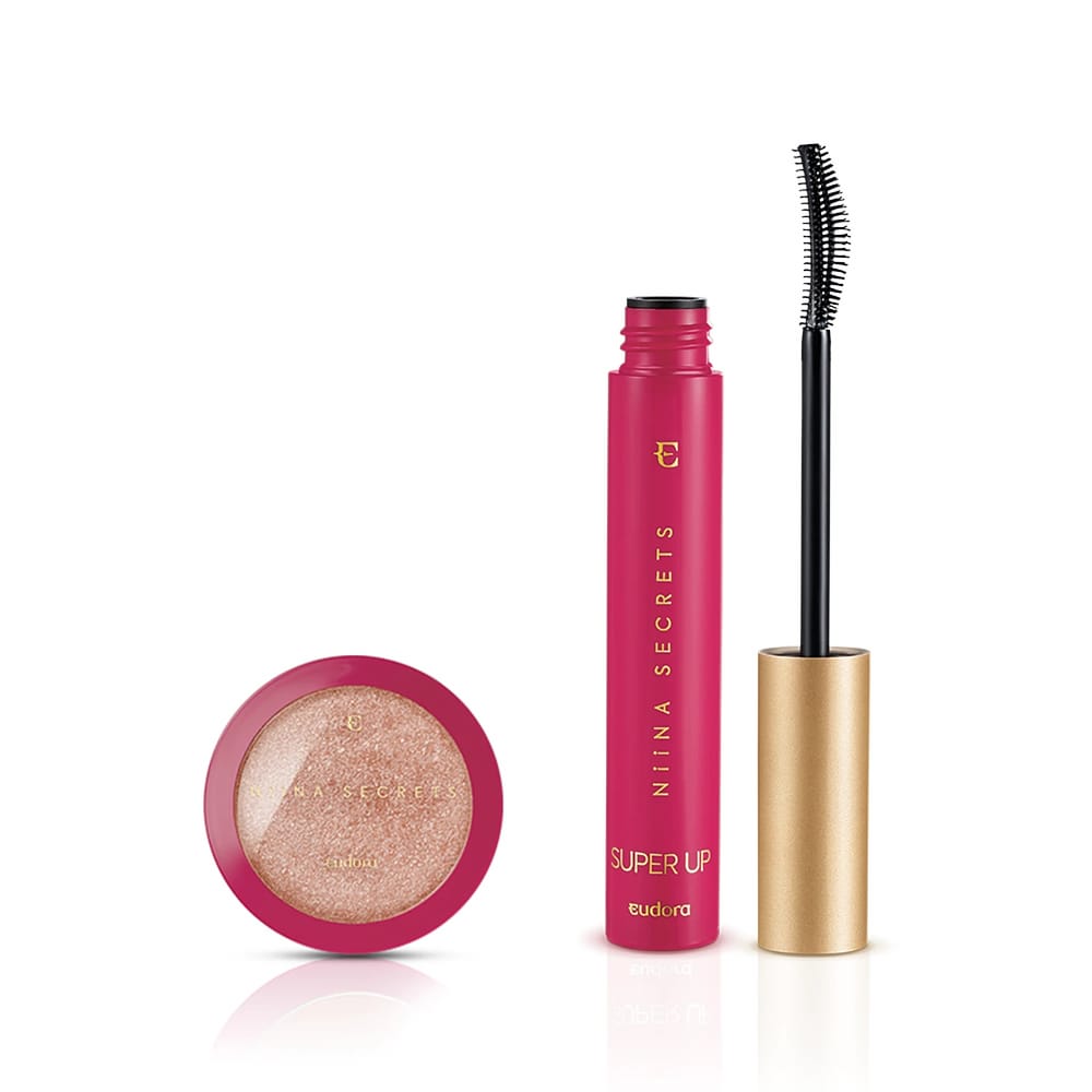 Eudora Kit Niina Iluminador Rosé + Máscara de Cílios Super Up